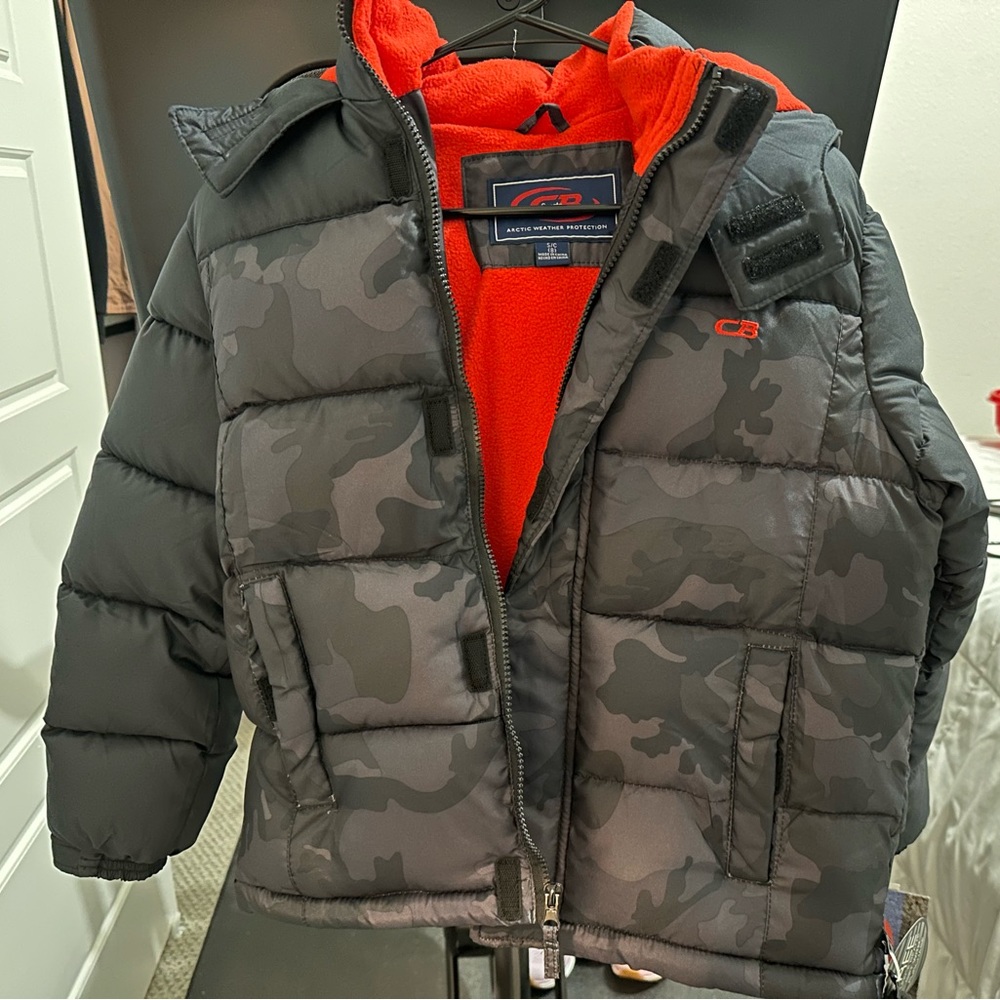 Camo Print Boys Jacket & Beanie